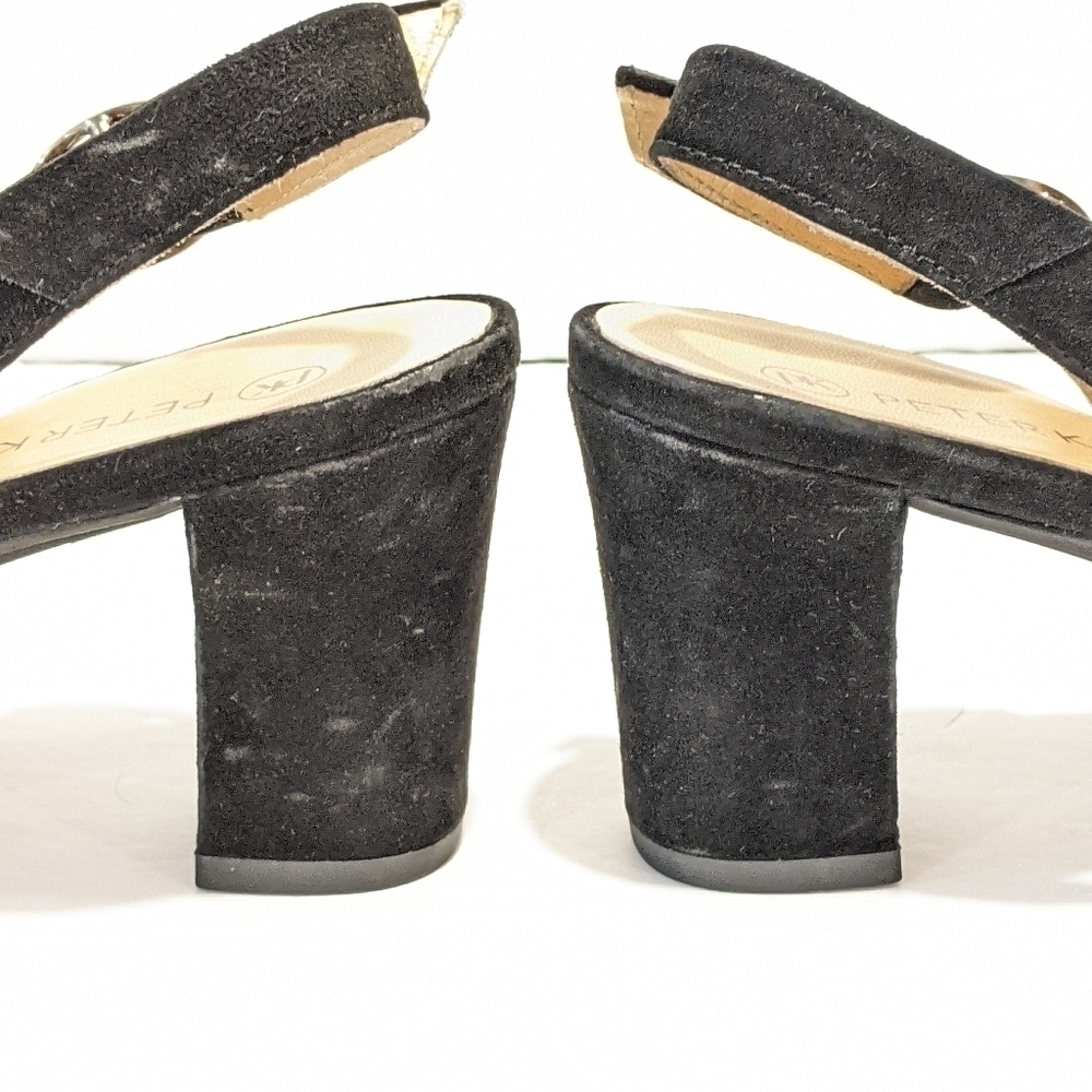 PETER Kaiser black suede sling back heels sz 6.5 - Picture 14 of 16